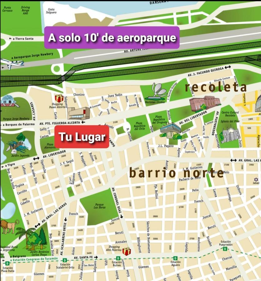 ブエノスアイレスPalermo Chico Castex 2 Pax 10Min Aeroparque 100M Mater Deiアパートメント エクステリア 写真